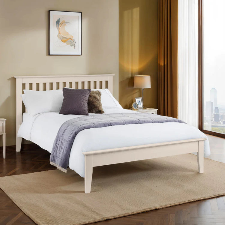 JULIAN BOWEN SALERNO SHAKER BED FRAME Ivory-Better Bed Company