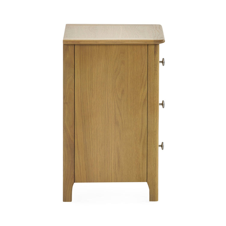 Julian Bowen Somerset 3 Drawer Bedside-Oak- Better Bed Company
