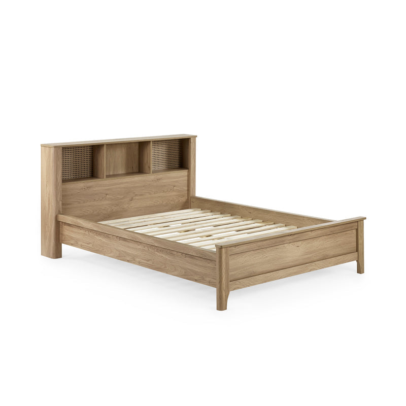 Julian Bowen Sydney Rattan Bookcase Bed Frame-Better Bed Company