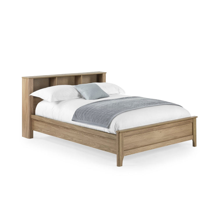 Julian Bowen Sydney Rattan Bookcase Bed Frame-Better Bed Company