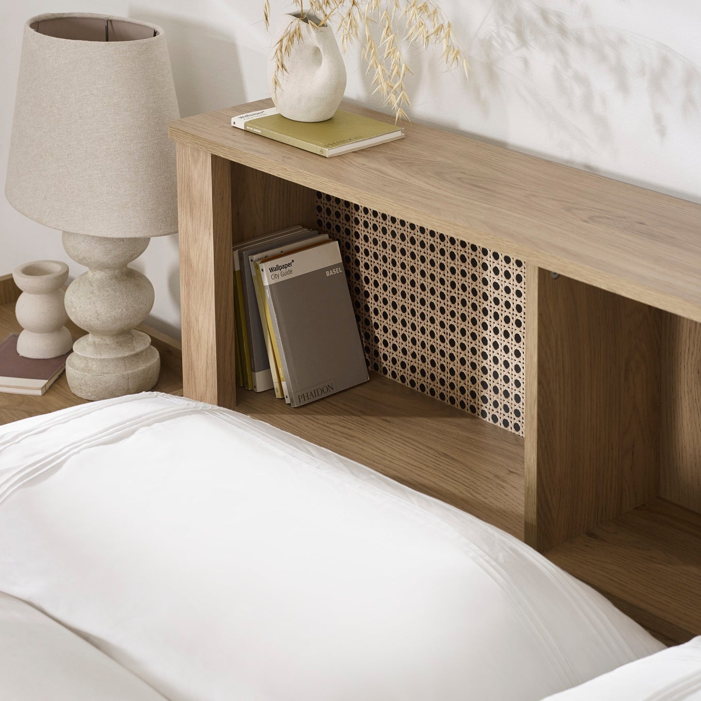 Julian Bowen Sydney Rattan Bookcase Bed Frame-Better Bed Company