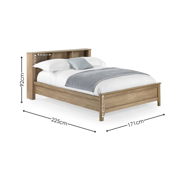 Julian Bowen Sydney Rattan Bookcase Bed Frame-Better Bed Company
