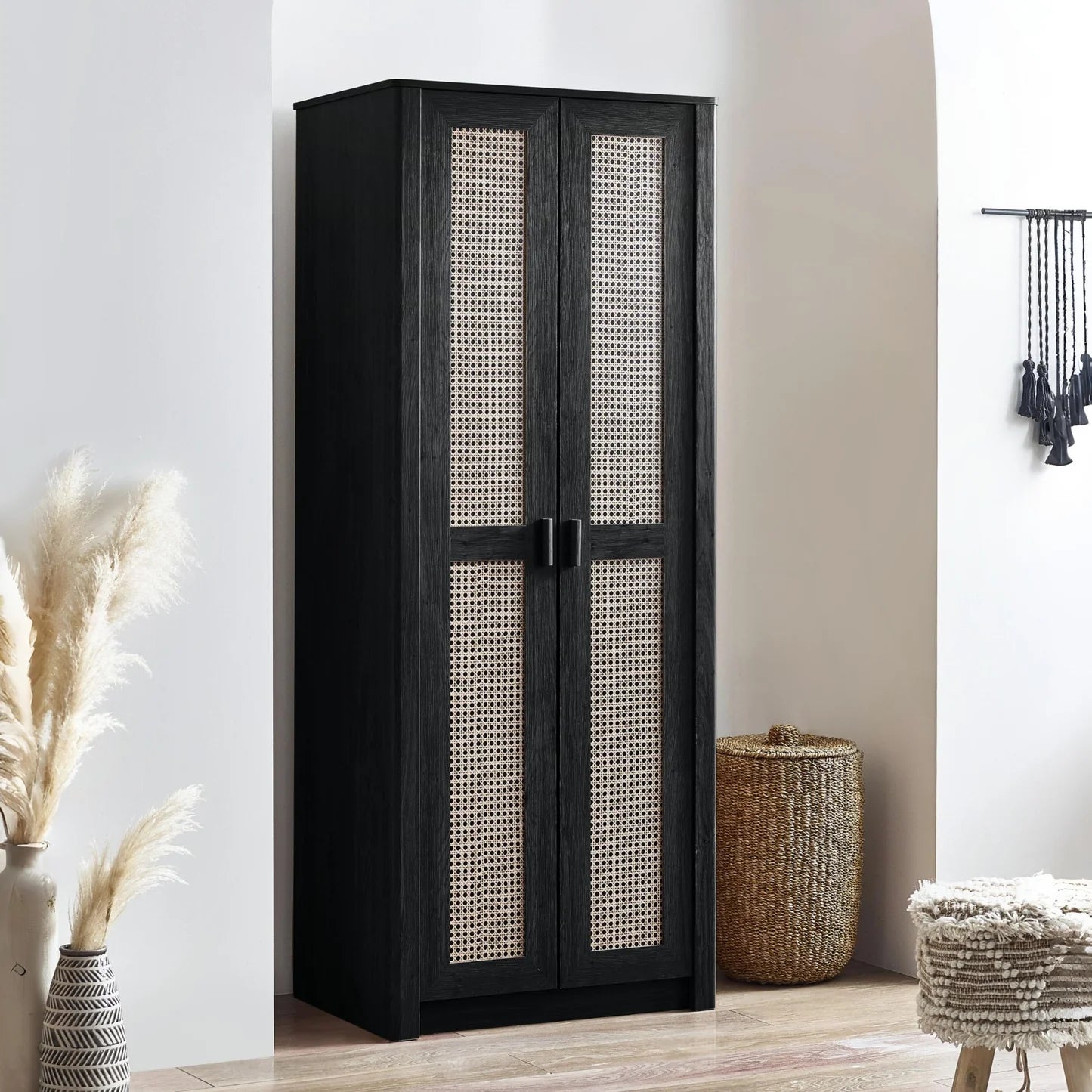 Julian Bowen Sydney 2 Door Wardrobe Black-Better Bed Company