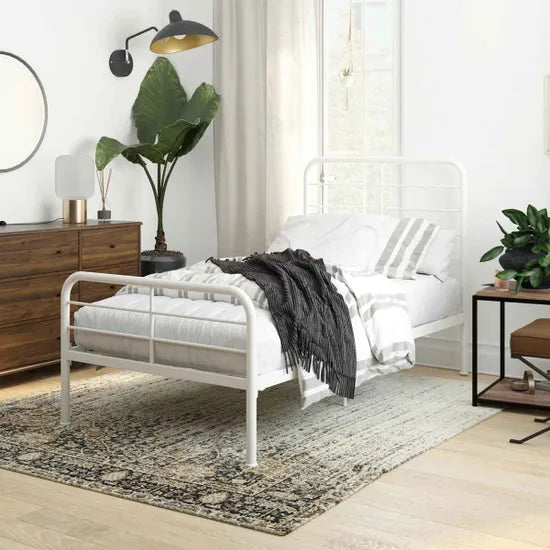 Dorel Millie Metal Bed Single White-Better Bed Company