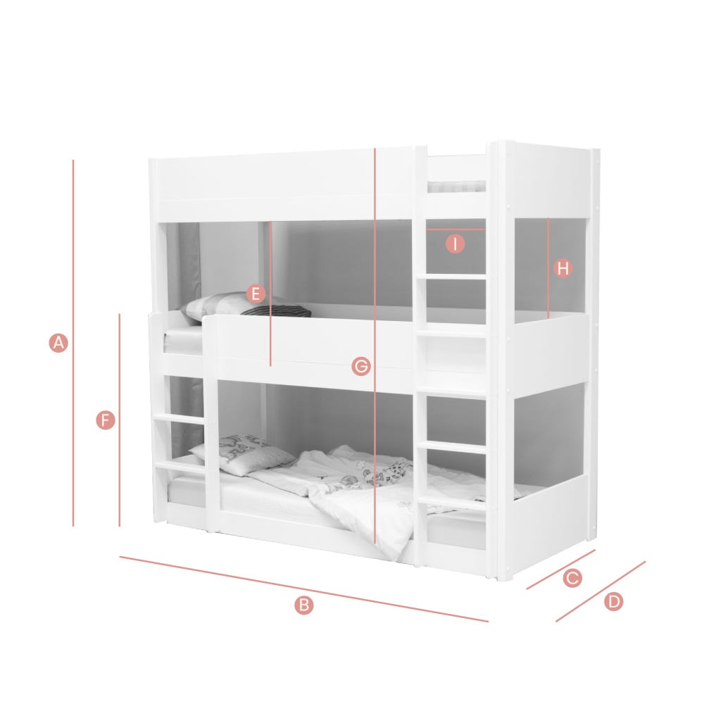 Bedmaster Snowdon Triple Sleeper Bunk Bed-Better Bed Company
