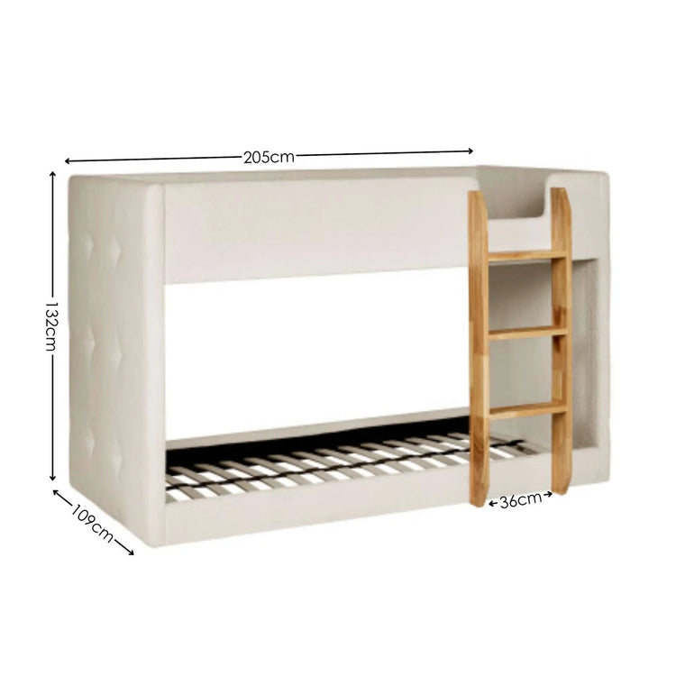 Julian Bowen Teddy Upholstered Bunk Bed Dimensions-Better Bed Company