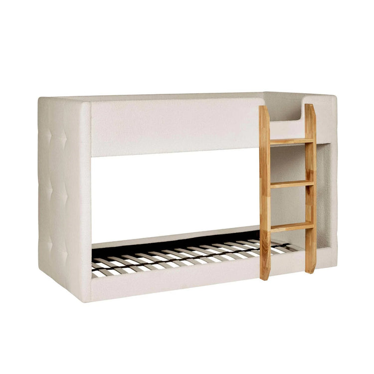 Julian Bowen Teddy Upholstered Bunk Bed Slats On Show-Better Bed Company