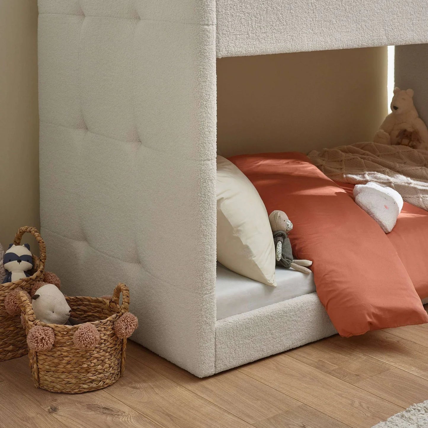 Julian Bowen Teddy Upholstered Bunk Bed Side-Better Bed Company