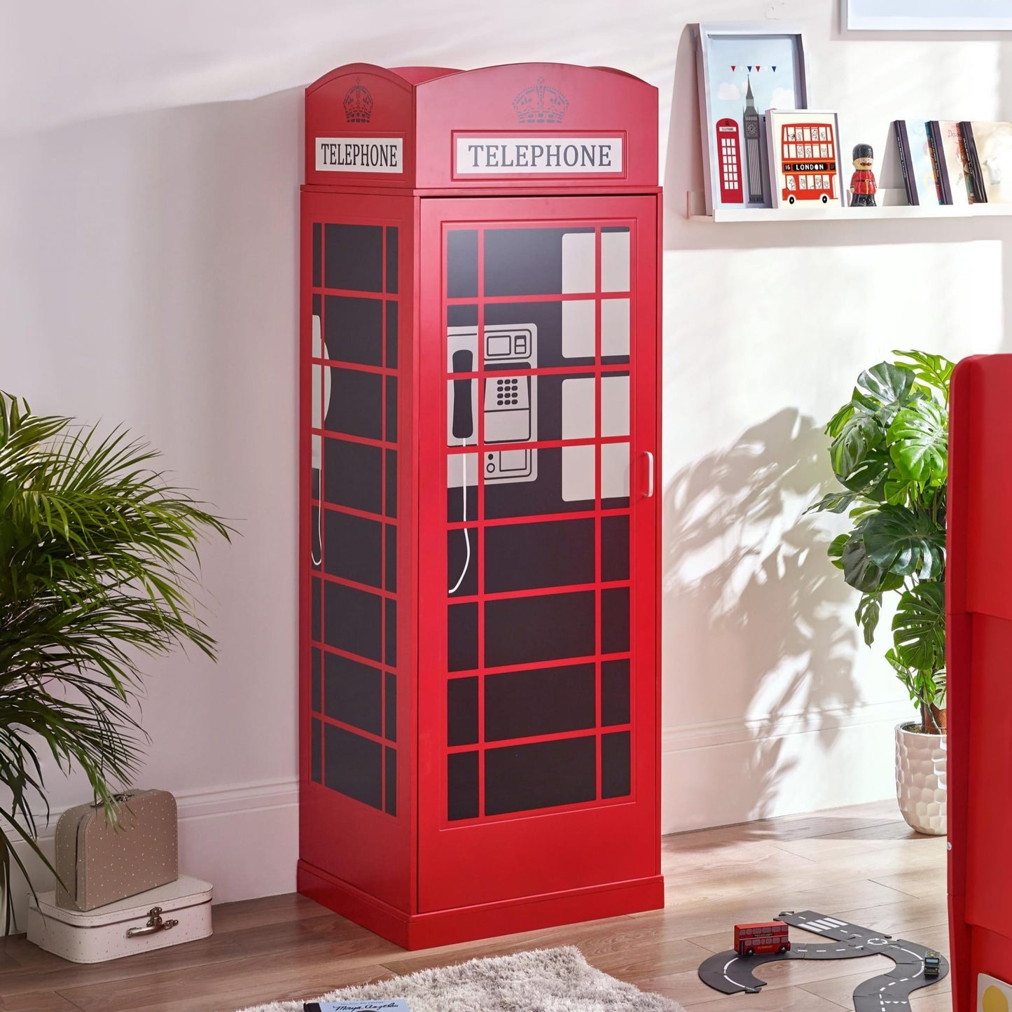 Julian Bowen Telephone Box Wardrobe-Better Bed Company