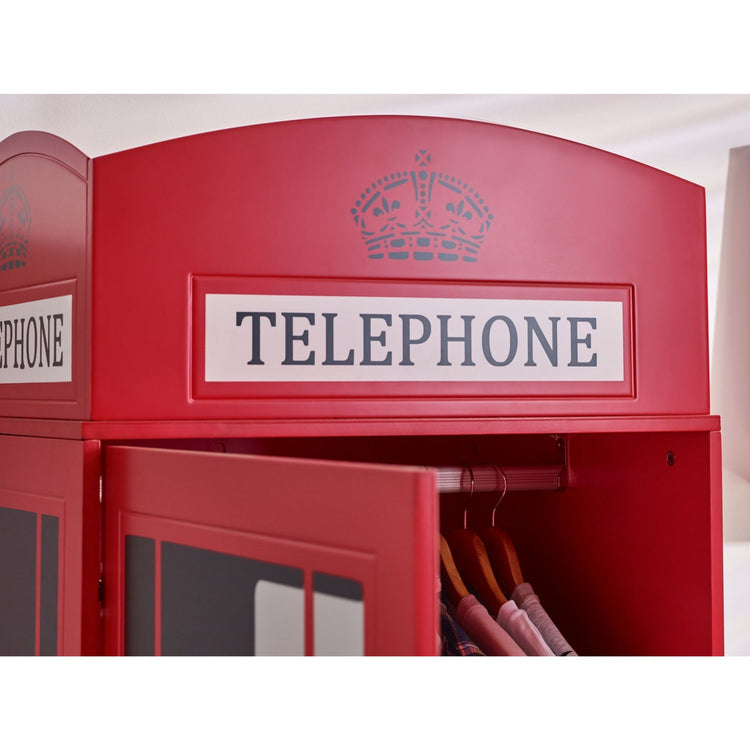 Julian Bowen Telephone Box Wardrobe-Better Bed Company