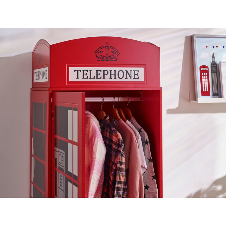 Julian Bowen Telephone Box Wardrobe-Better Bed Company