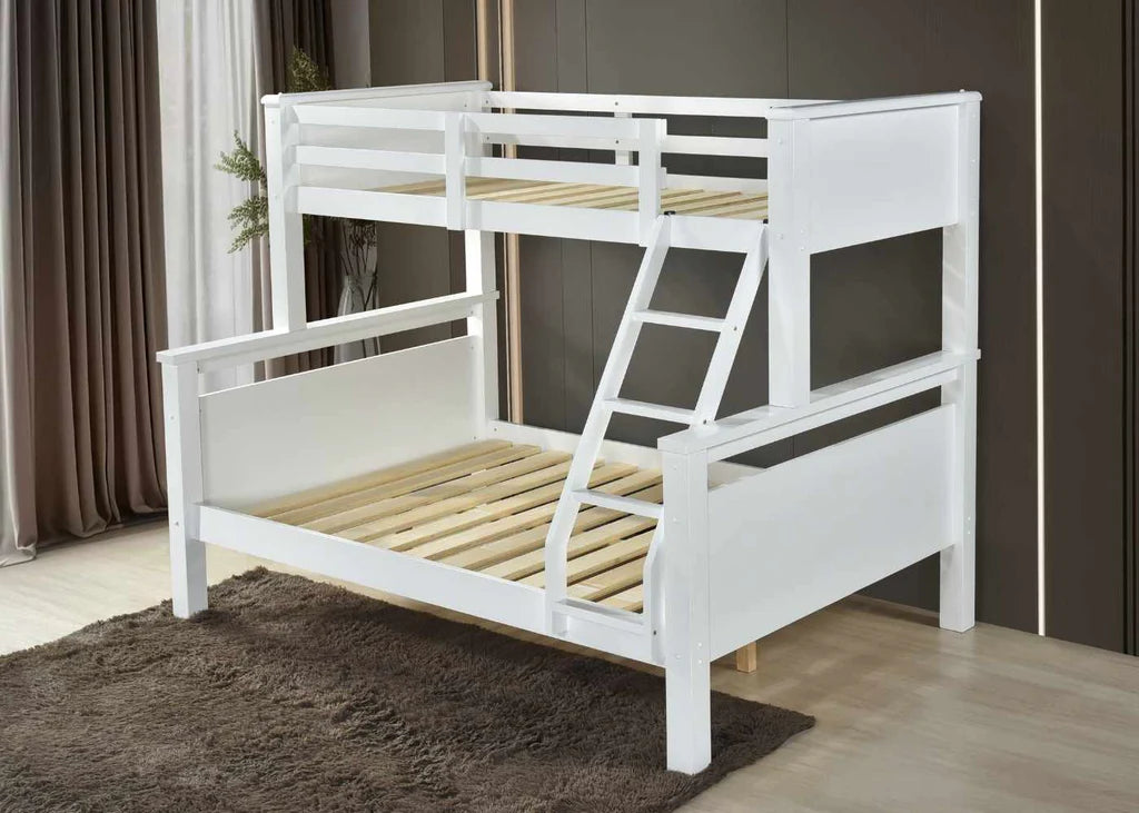 Lolly Wooden Triple Bunk Bed-White-Better Bed Company