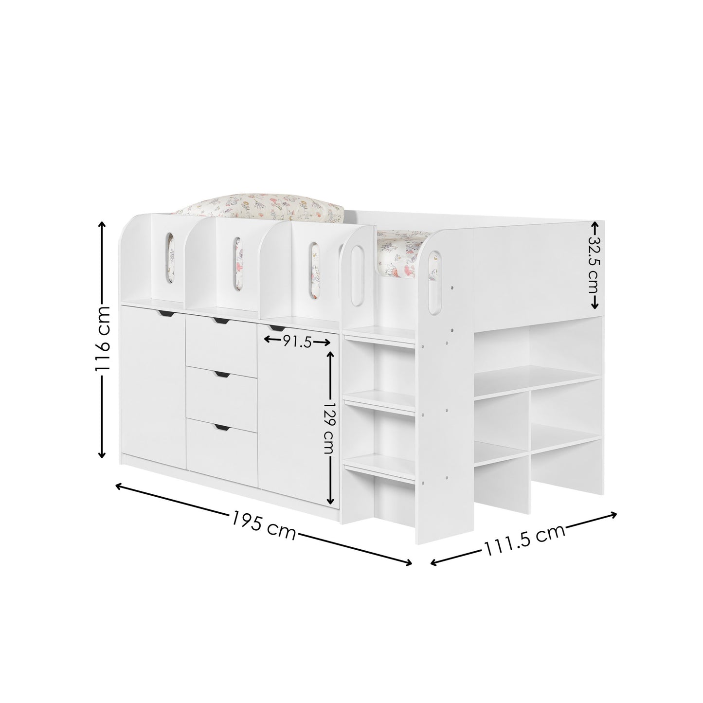 Julian Bowen Vision Mid Sleeper Bed-Better Bed Company