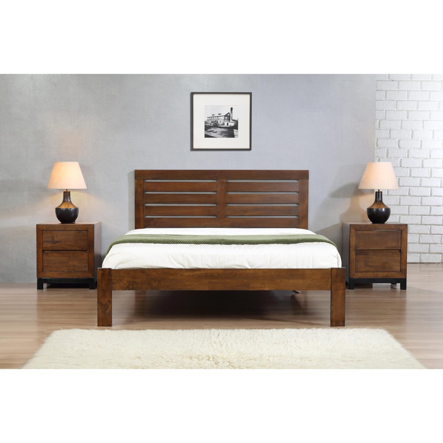 Heartlands Furniture Vulcan Bed Rustic Oak-King Size Bed-Better Bed Company
