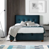 Kaydian Walkworth Deep Ocean Blue Ottoman Bed Frame-Better Bed Company