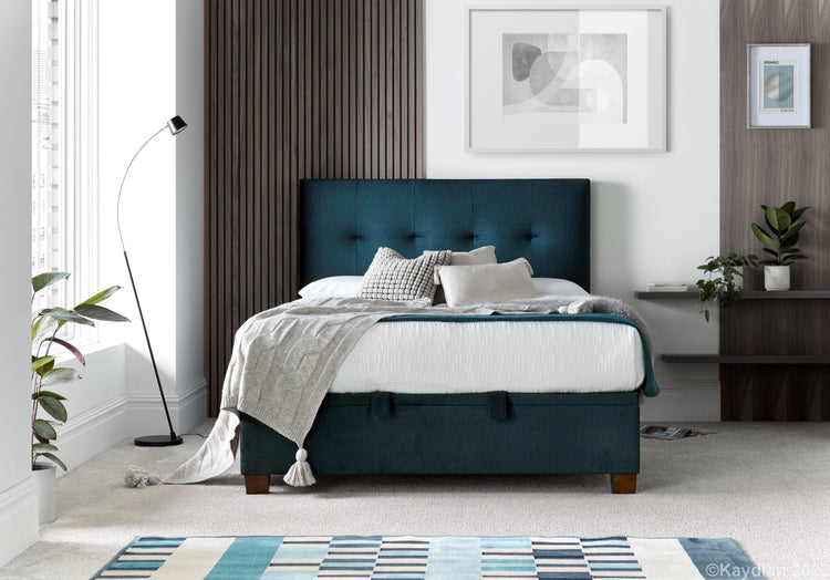 Kaydian Walkworth Deep Ocean Blue Ottoman Bed Frame-Better Bed Company
