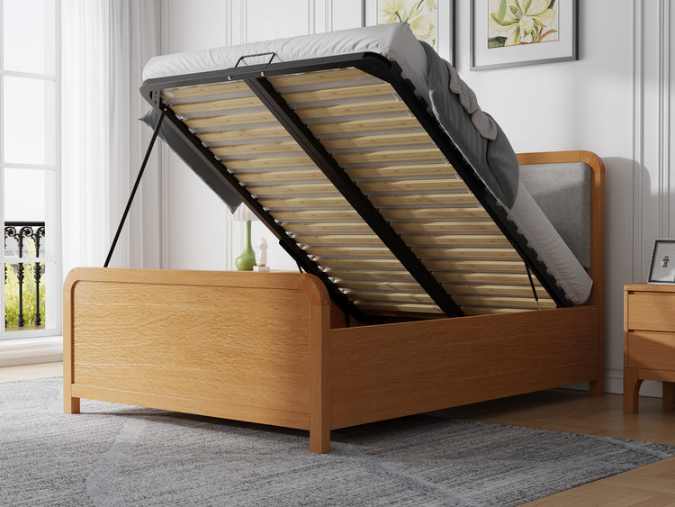 Kaydian Weardale Greige Wooden Ottoman Bed-Better Bed Company