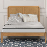 Flintshire Furniture Whelston Herringbone Oak Bed Frame-Better Bed Company