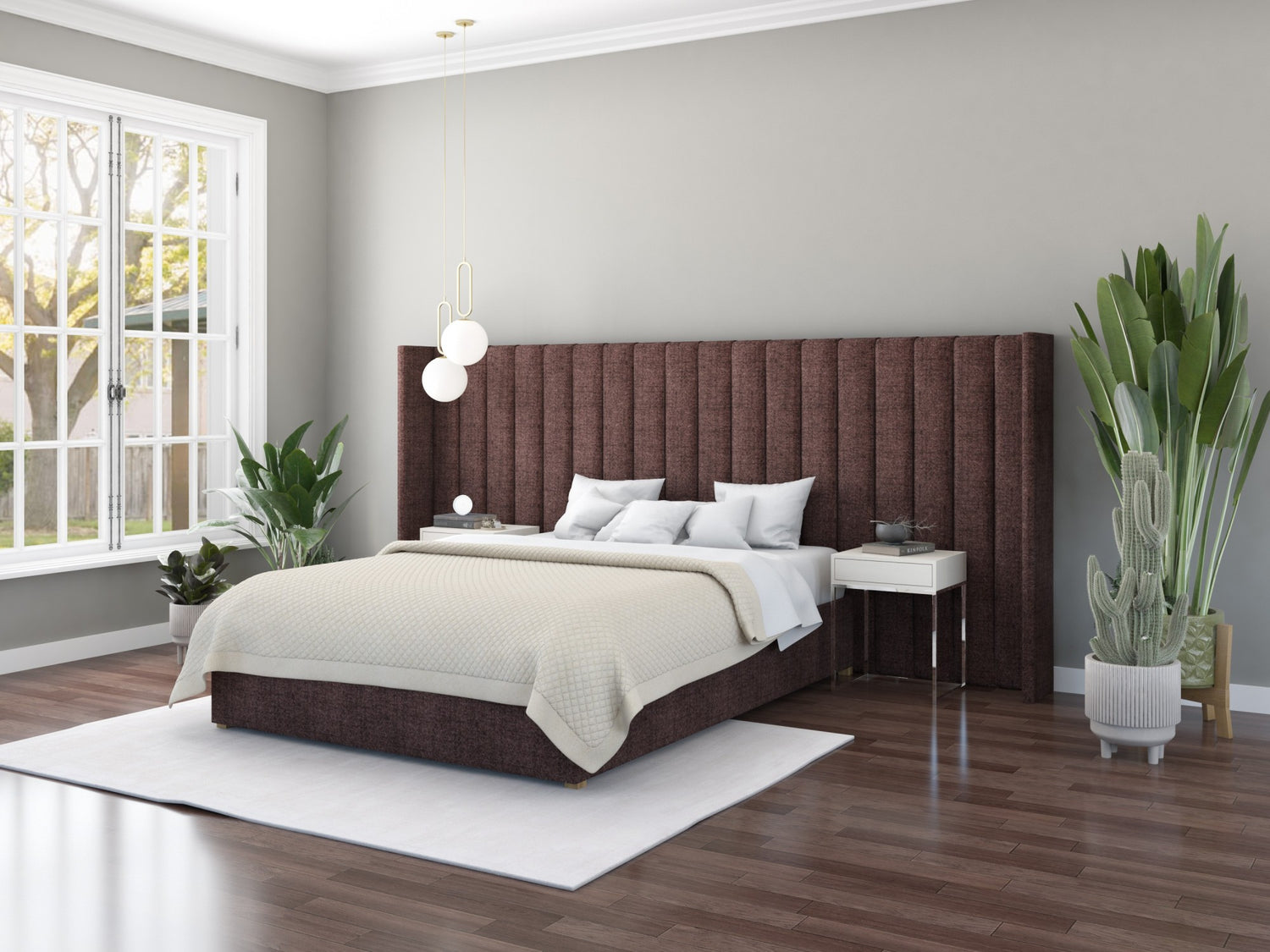 Aspire Grandeur Fabric Ottoman Bed-Yorkshire Knit-Chocolate-Better Bed Company