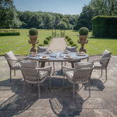 Maze Monaco Rope Weave 6 Seat Oval Dining Set