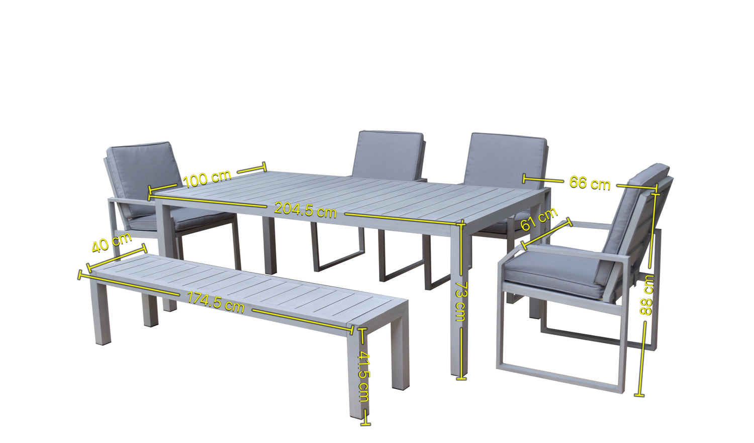 Signature weave ALARNA Dining Set Dimensions-Better Bed Company