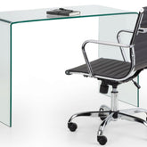 Julian Bowen Amalfi Bent Glass Desk-Better Bed Company