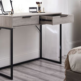 Bali 2 Drawer Dressing Table/Desk Grey Oak-Better Bed Company