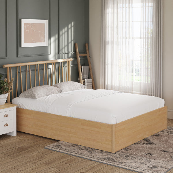 GFW Fusum Spindle Ottoman Bed Oak-Better Bed Company
