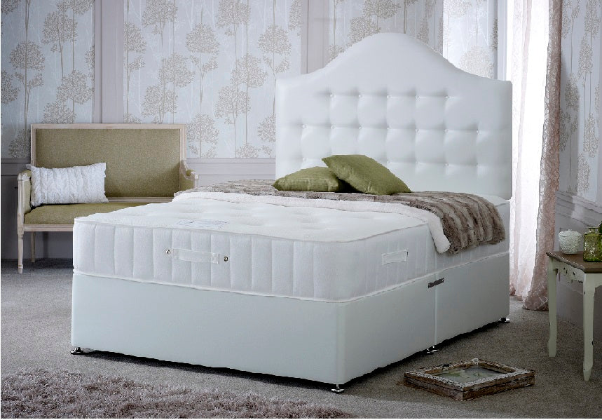 Bedmaster Quartz Divan Bed Whte Fabric-Better Bed Company