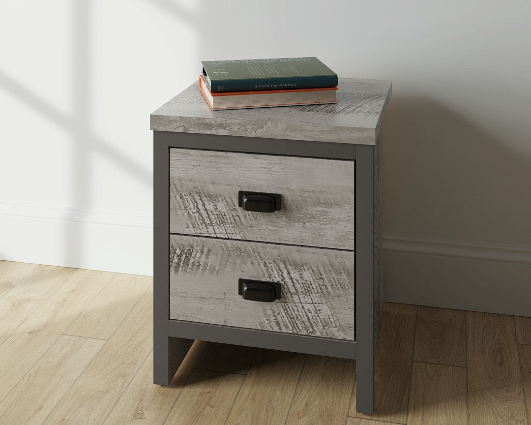 GFW Boston 2 Drawer Bedside Table-Better Bed Company