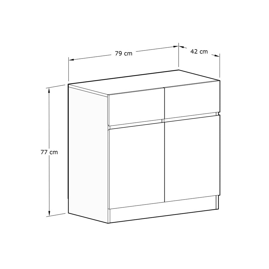 GFW Catania Compact Sideboard Dimensions-Better Bed Company