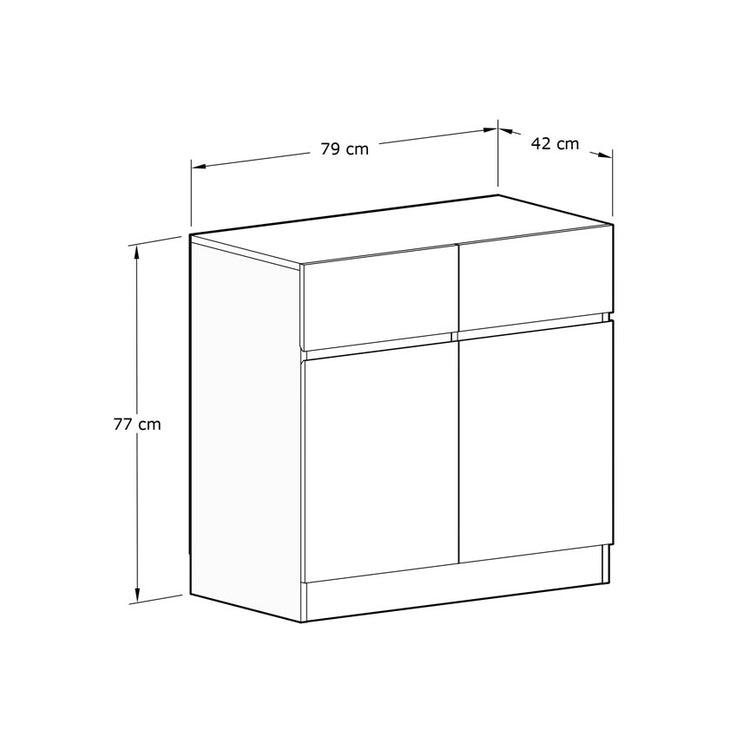 GFW Catania Compact Sideboard Dimensions-Better Bed Company