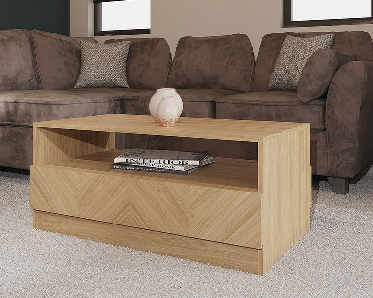 GFW Catania Coffee Table Oak-Better Bed Company