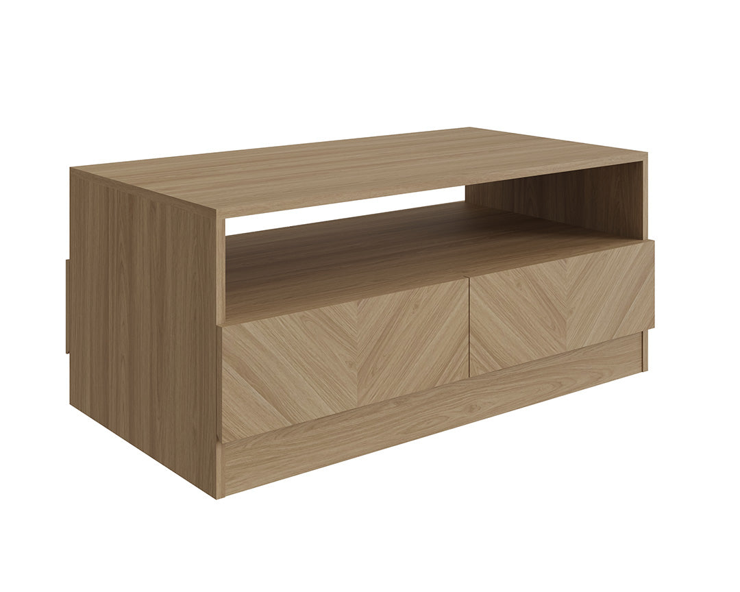GFW Catania Coffee Table Oak From Side-Better Bed Company
