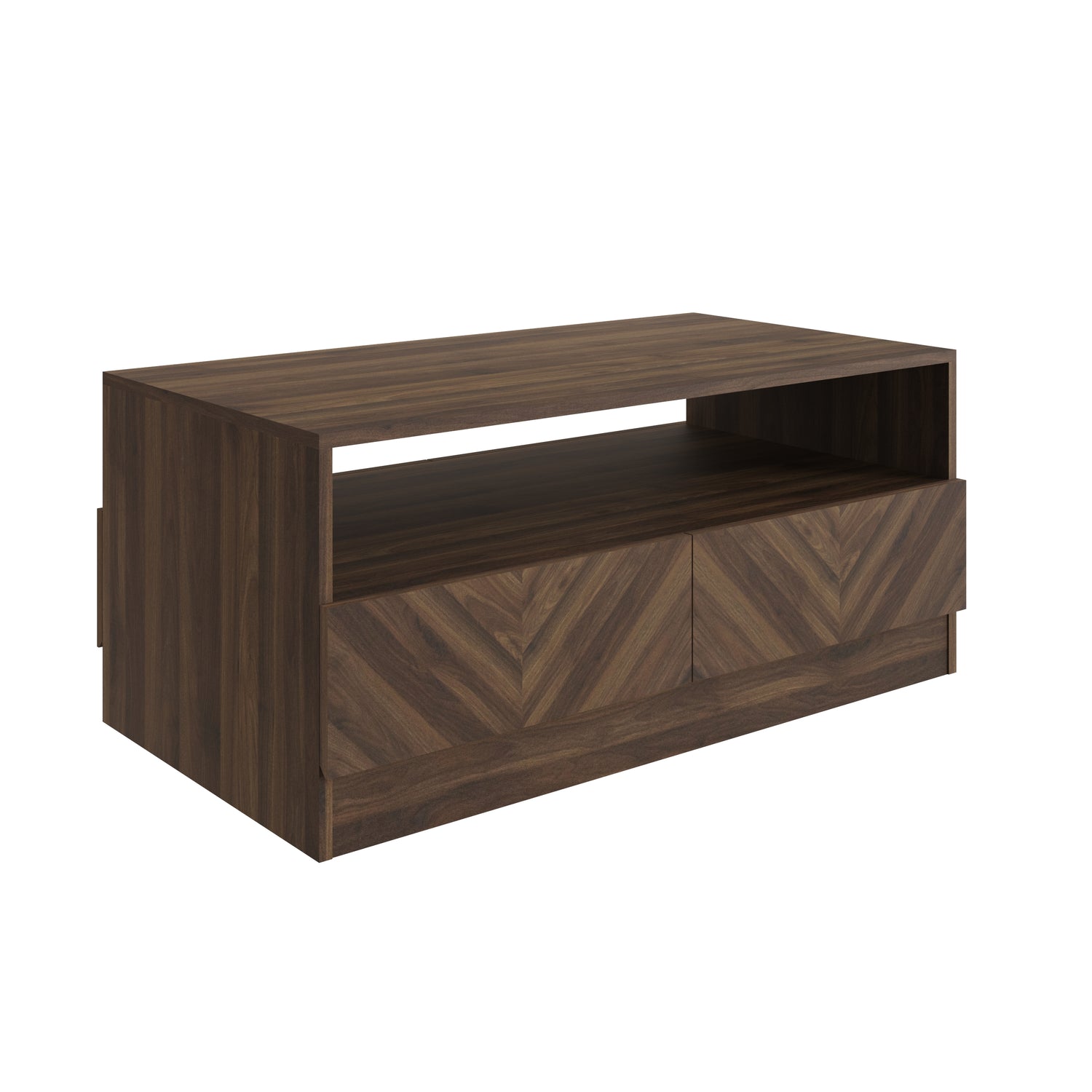 GFW Catania Coffee Table Walnut From Side-Better Bed Company