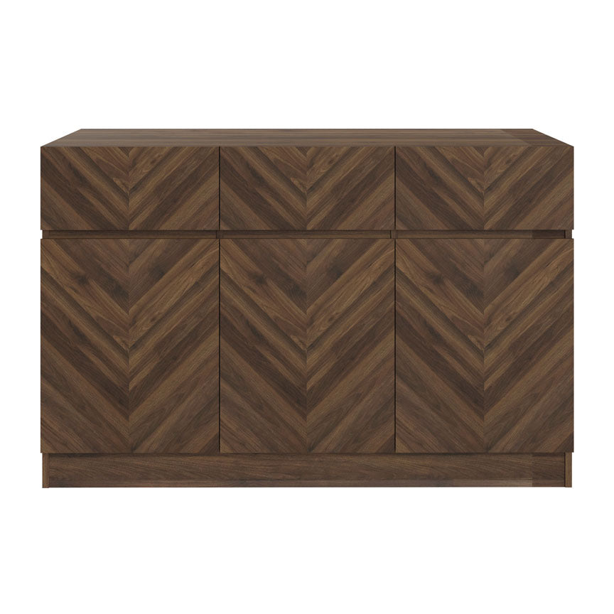 GFW Catania Large Sideboard Walnut From Front-Better Bed Company