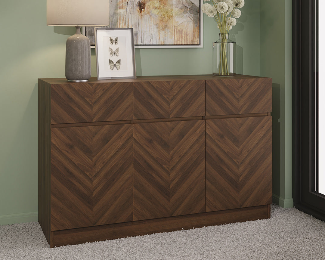 GFW Catania Large Sideboard Walnut-Better Bed Company
