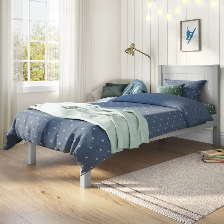 Kids Street Classy Low Footend Bed Frame-Grey-No Storage-Better Bed Company