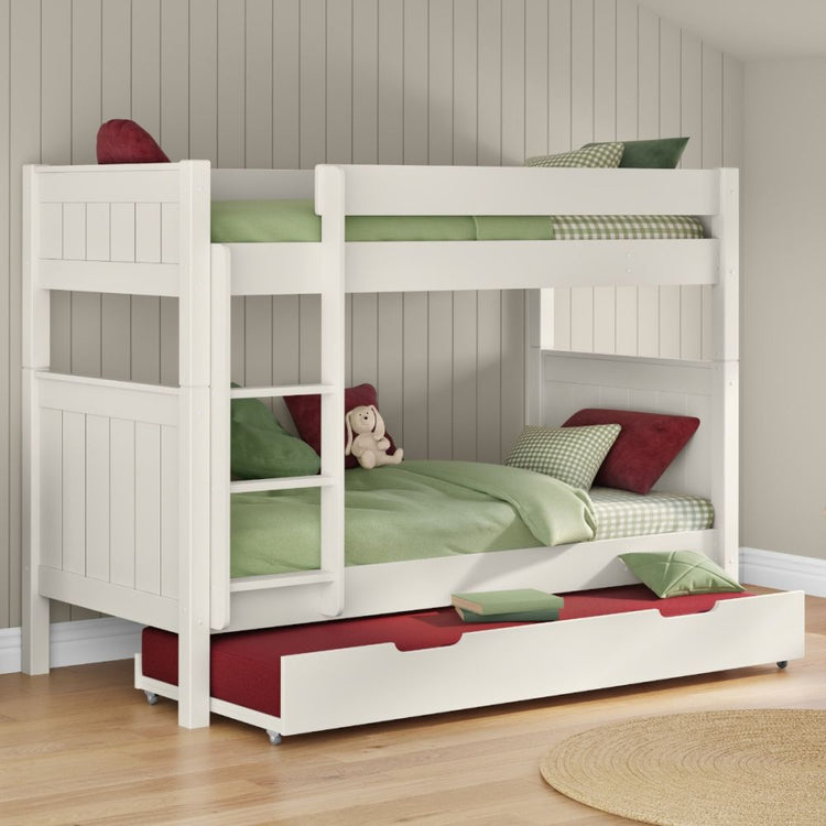 Kids Street Classy Bunk Bed-White-Open Trundle-Better Bed Company