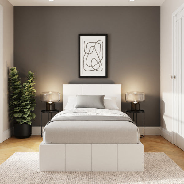 GFW End Lift Leather Ottoman Bed Single-Better Bed Company