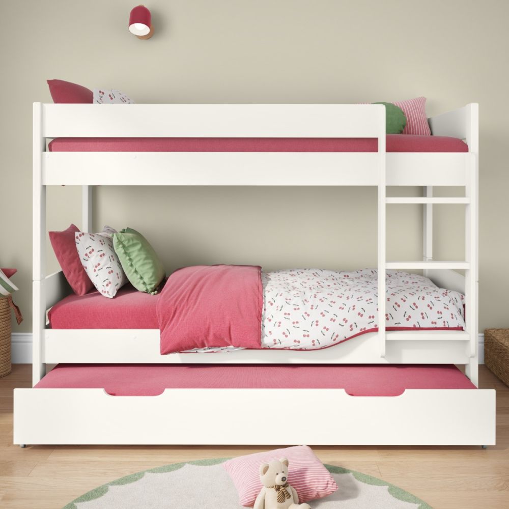 Kids Street Coms Bunk Bed-White-Open Trundle-Better Bed Company