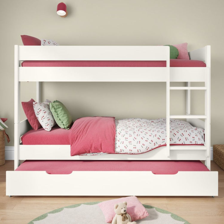 Kids Street Coms Bunk Bed-White-Open Trundle-Better Bed Company