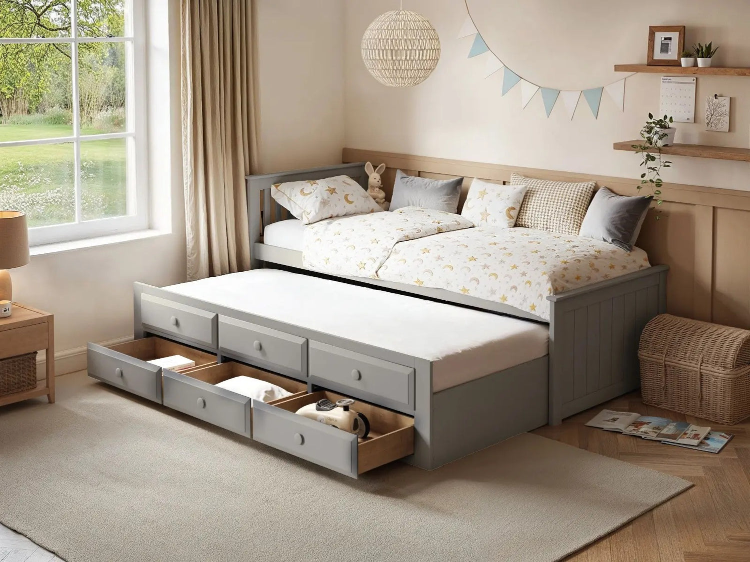 Better Montreal Captains Storage Bed-Grey-Better Bed Company