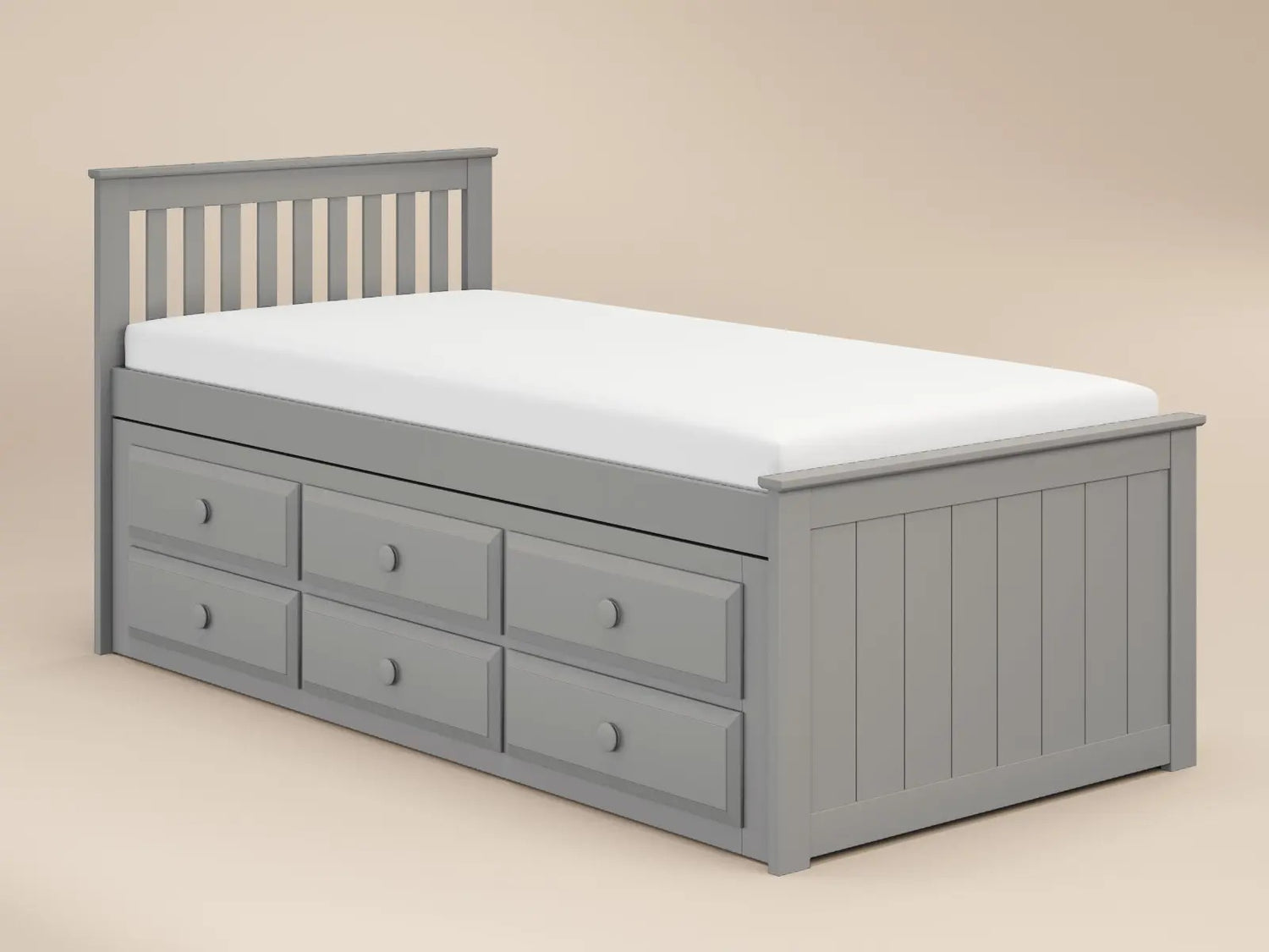 Better Montreal Captains Storage Bed-Grey-Better Bed Company