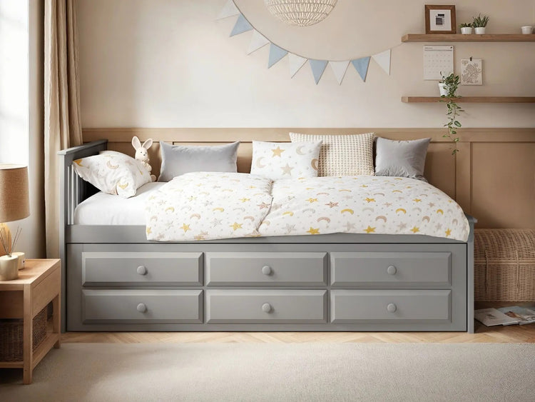 Better Montreal Captains Storage Bed-Grey-Better Bed Company
