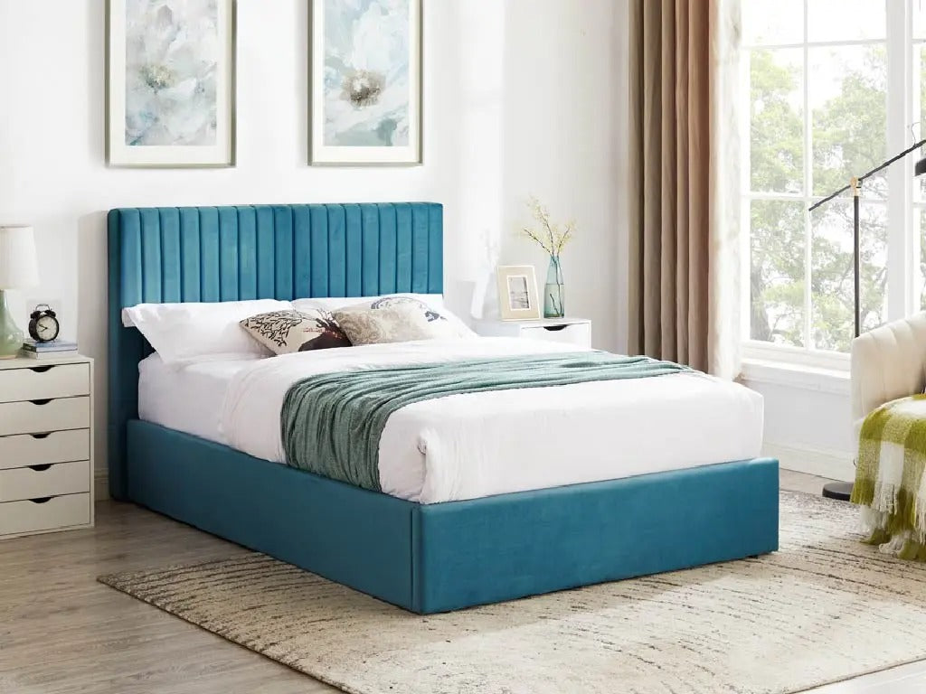 Wholesale Beds Fabric Ottoman Teal - Better Bed Company