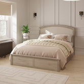 GFW Madrid Oak And Fabric Ottoman Bed-Better Bed Company
