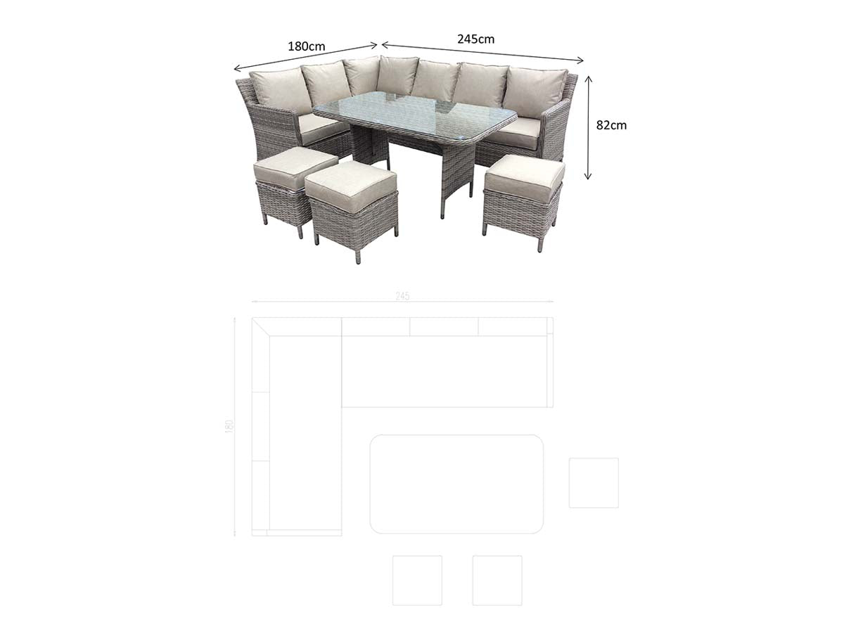 Signature Weave Edwina Corner Dining Sofa Set-Better Bed Company