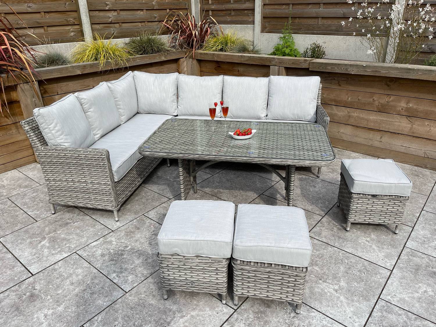 Signature Weave Edwina Corner Dining Sofa Set-Better Bed Company