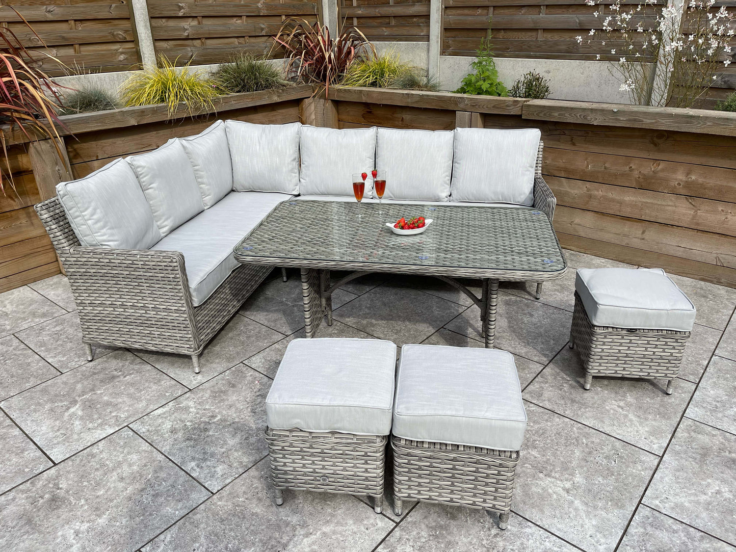 Signature Weave Edwina Corner Dining Sofa Set-Better Bed Company